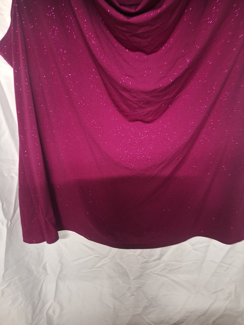 Roz & Ali Sleeveless Drape Neck Tank in Burgundy - Picture 4 of 6